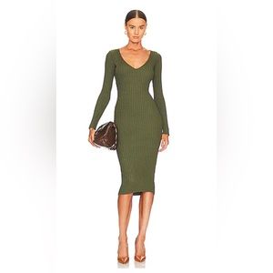 Green Midi Sweater Dress